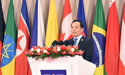 Phó Thủ tướng Chính phủ Trần Lưu Quang khẳng định, Chính phủ Việt Nam rất coi trọng phát triển quan hệ hợp tác kinh tế, thương mại, công nghiệp và đầu tư với Trung Quốc. Ảnh: VGP