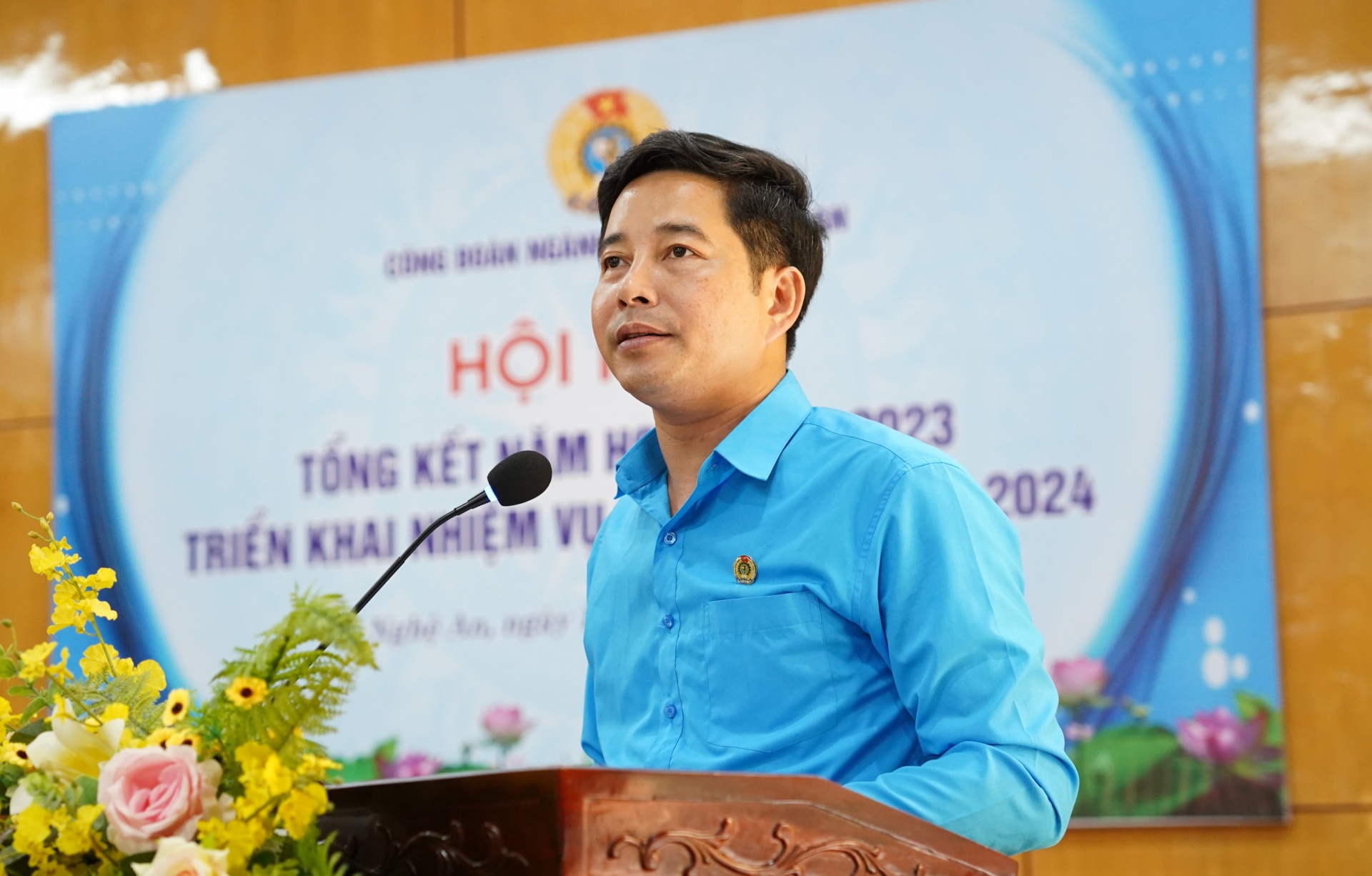 Ông Đặng Văn Hải – Chủ tịch Công đoàn ngành Giáo dục phát biểu khai mạc Hội nghị. Ảnh: Hải Đăng