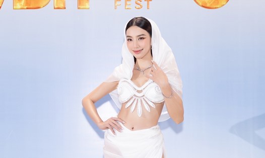 Thùy Tiên tại thảm đỏ Vietnam Beauty Fashion Fest 5. Ảnh: Ban tổ chức
