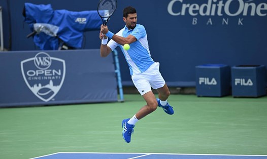 Novak Djokovic không mất quá nhiều sức ở trận đầu tiên của anh tại Cincinnati Open 2023. Ảnh: ATP Tour