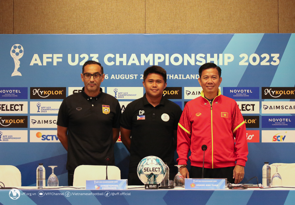 Huấn luyện viên Hoàng Anh Tuấn dành sự tôn trọng tới các đối thủ tại giải U23 Đông Nam Á 2023. Anh: VFF