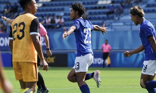 U23 Campuchia thắng đậm Brunei. Ảnh: Asean Football