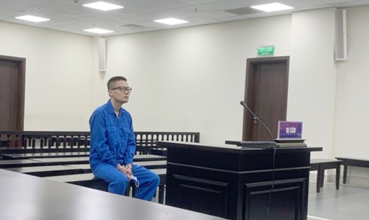 Bị cáo Nguyễn Thành Nam tại phiên toà xét xử về hành vi liên quan đến chiếm đoạt tài sản. Ảnh: Quang Việt