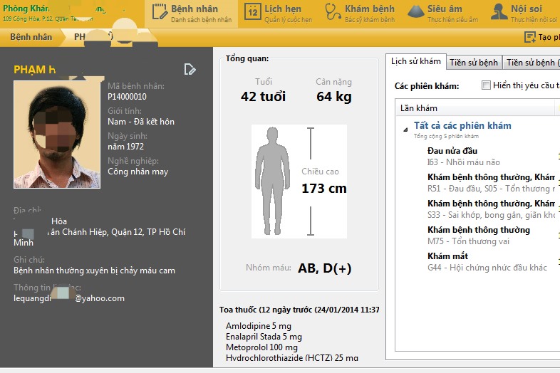 Bệnh án điện tử.     Ảnh: Thùy Linh
