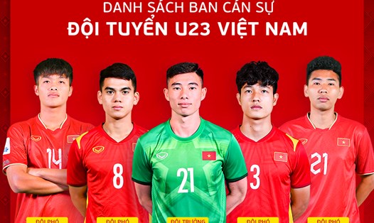 Ban cán sự U23 Việt Nam. Ảnh: VFF