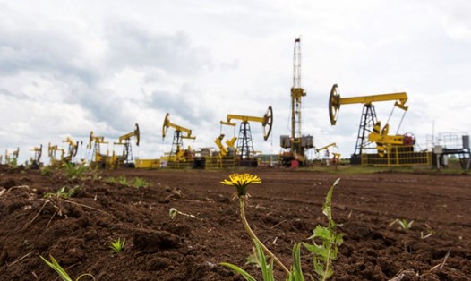 Khu vực khoan giếng dầu của dự án Udmurtia Petroleum Corp ở Udmurtia, nước cộng hòa ở phía tây nước Nga. Ảnh: Xinhua