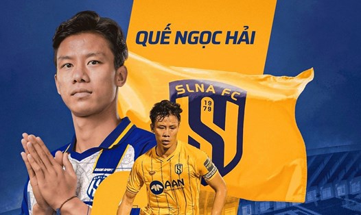 Trung vệ Quế Ngọc Hải chia tay câu lạc bộ Sông Lam Nghệ An. Ảnh: SLNA FC