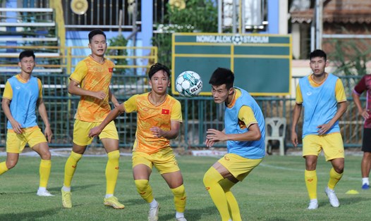 U23 Việt Nam tự tin giành 3 điểm ở trận ra quân giải U23 Đông Nam Á 2023. Ảnh: Thanh Vũ