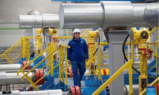 Một đoạn đường ống dẫn khí thuộc hệ thống đường ống Sức mạnh  Siberia. Ảnh: Xinhua