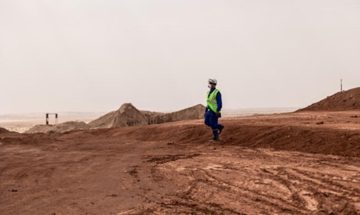 Mỏ Akouta, gần Arlit, Niger, đóng cửa từ năm 2021 và thuộc sở hữu của tập đoàn Pháp Orano, ngày 8.3.2023. Ảnh: AFP