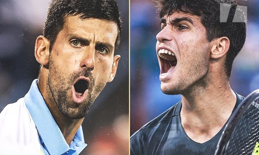Novak Djokovic và Carlos Alcaraz lại thu hút mọi sự chú ý của thế giới quần vợt vào đêm nay. Ảnh: Tennis Channel