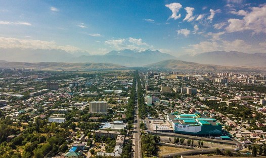 Thủ đô Bishkek, Kyrgyzstan. Ảnh: Xinhua