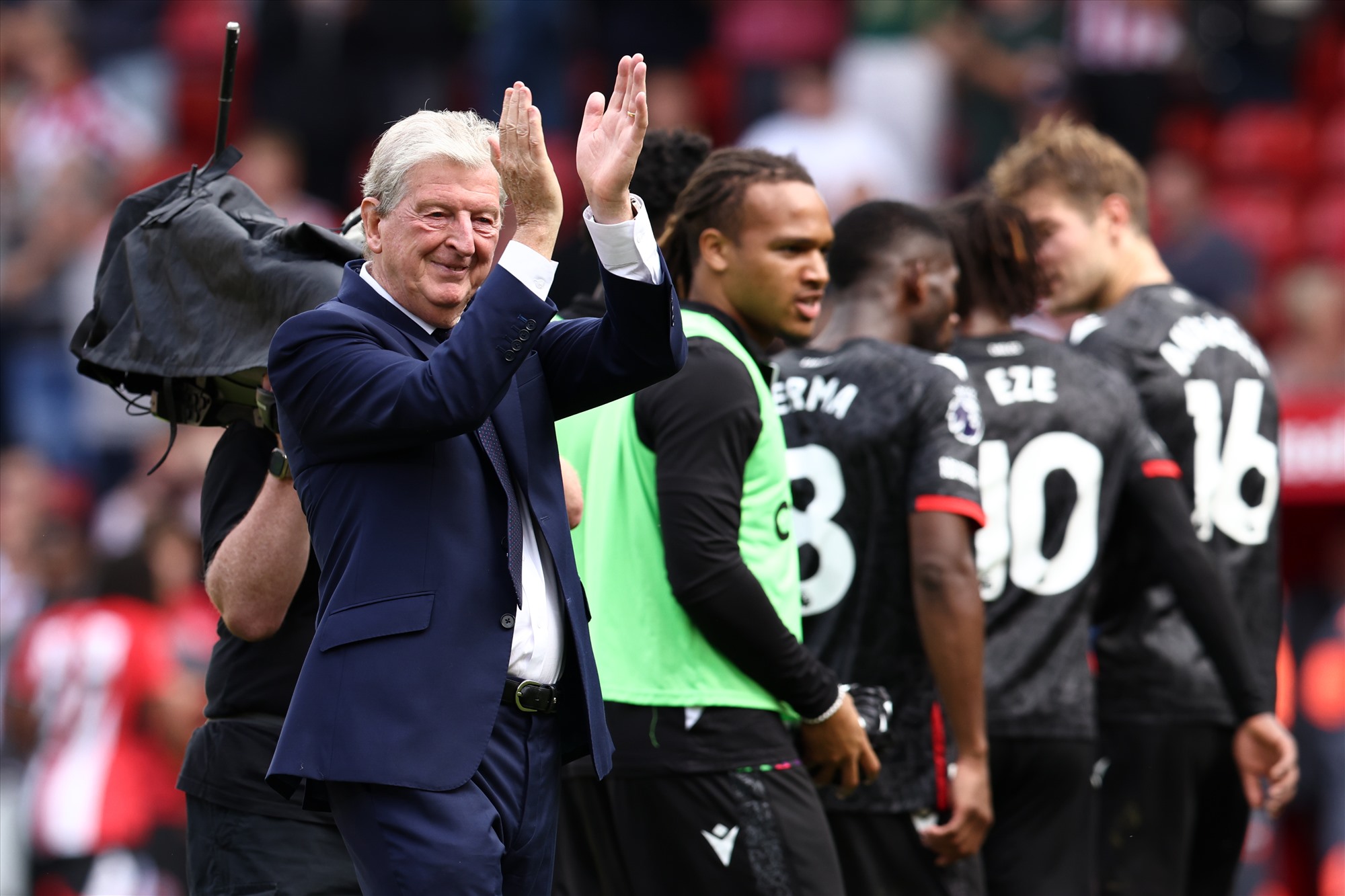 Roy Hodgson khá mát tay khi trở lại dẫn dắt Palace từ cuối mùa trước.  Ảnh: AFP