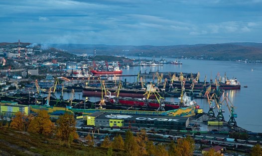 Thành phố cảng Murmansk ở Nga. Ảnh: Xinhua