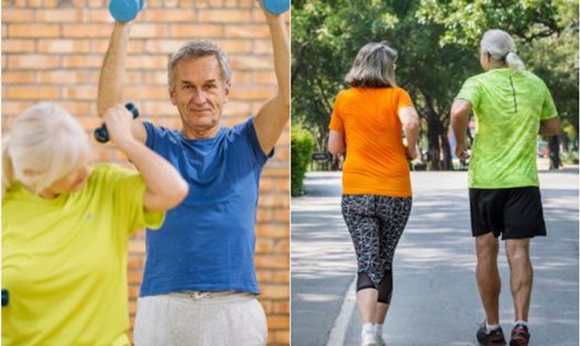 Môn thể thao cho người cao tuổi để duy trì thể lực và sức khỏe tổng thể. Đồ họa: Thanh Thanh 