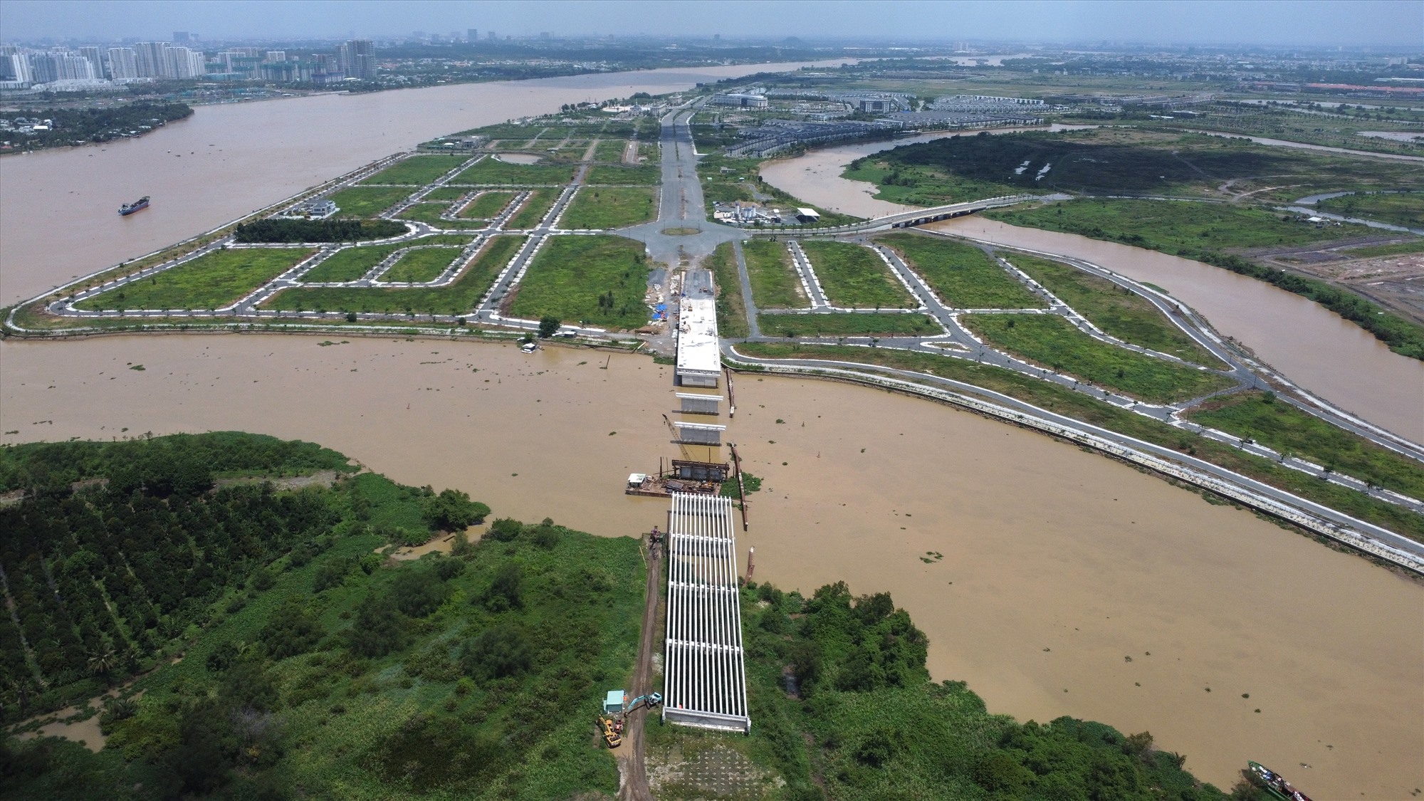 Cầu Vàm Cái Sứt nối xã Long Hưng, TP Biên Hoà và xã Tam An, huyện Long Thành. Ảnh: Hà Anh Chiến
