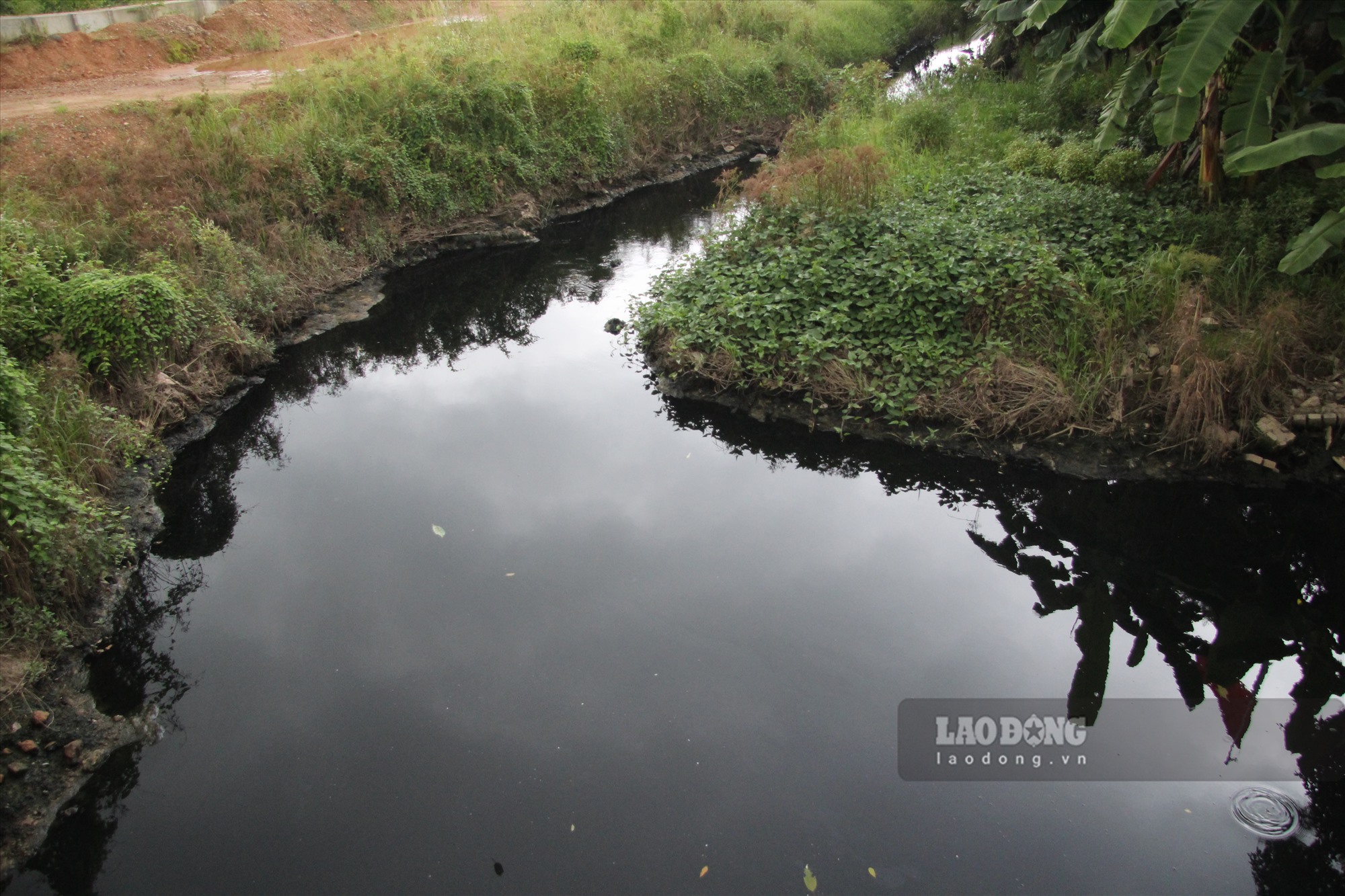 Tình trạng dòng suối Đồng Giành (TP Thái Nguyên) bị ô nhiễm nặng nề khiến cuộc sống của hàng chục hộ dân khổ sở. Ảnh: Việt Bắc.