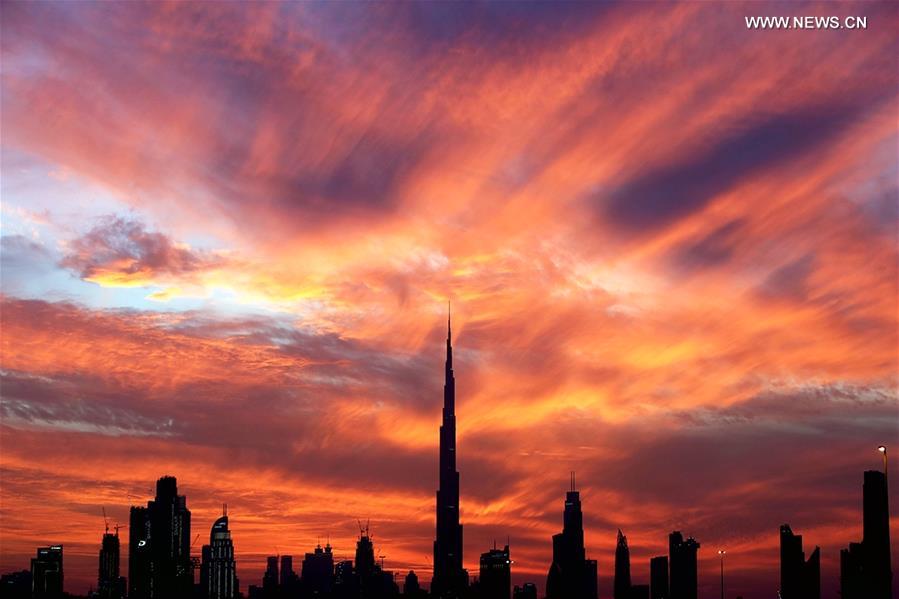 Khung cảnh tháp Burj Khalifa ở Dubai, UAE. Ảnh: Xinhua