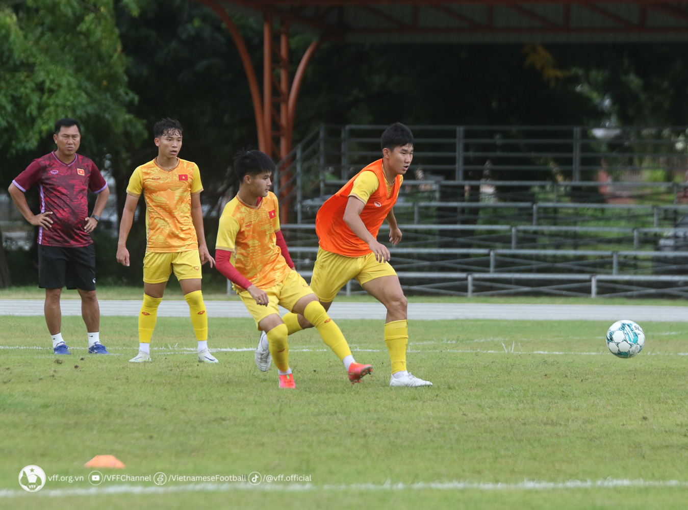 U23 Việt Nam tích cực tập luyện trước trận gặp U23 Philippines. Ảnh: VFF