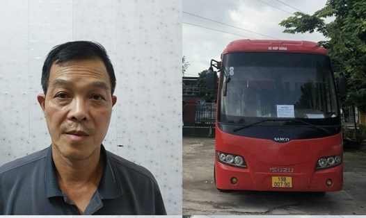 Lái xe Nguyễn Việt Hùng và phương tiện. Ảnh: Công an tỉnh Hải Dương