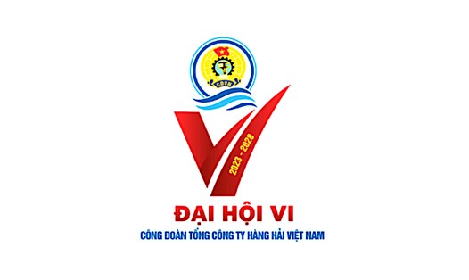 Biểu trưng Đại hội Công đoàn Tổng Công ty Hàng hải Việt Nam lần thứ VI, nhiệm kỳ 2023 - 2028. Ảnh: Linh Chu