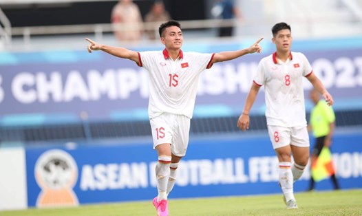 Tiền đạo Nguyễn Minh Quang - tân binh của đội tuyển U23 Việt Nam. Ảnh: Lâm Thoả