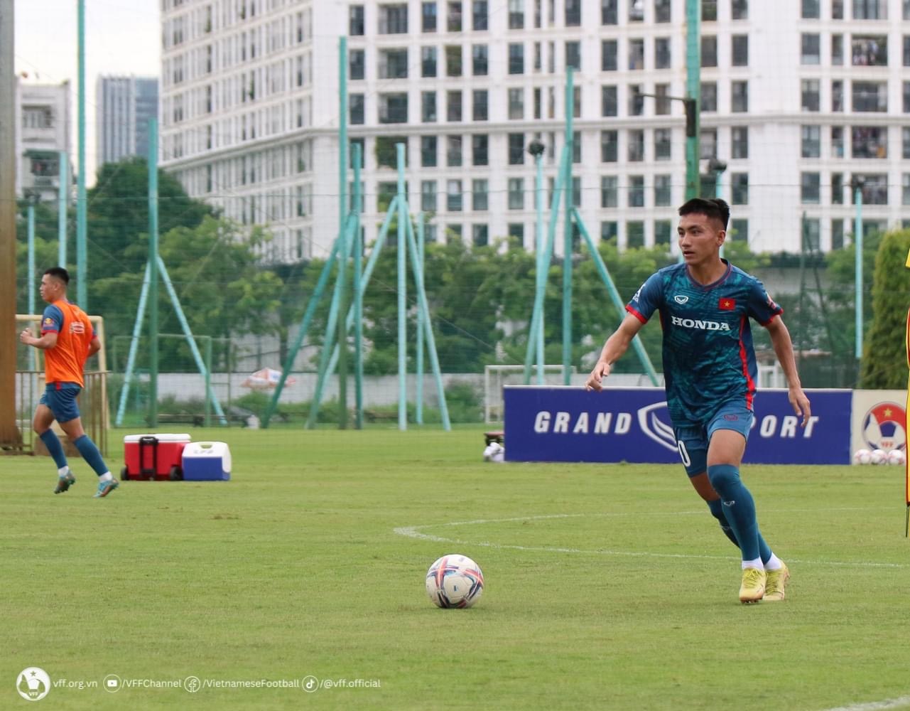 Minh Quang nhận được sự kì vọng lớn từ huấn luyện viên Hoàng Anh Tuấn khi ông trao cơ hội thi đấu tại giải U23 Đông Nam Á. Ảnh: VFF