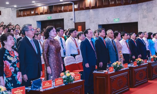 Đại hội VII Công đoàn Ngân hàng Việt Nam, nhiệm kỳ 2023 - 2028 khai mạc sáng 23.8. Ảnh: Hải Nguyễn