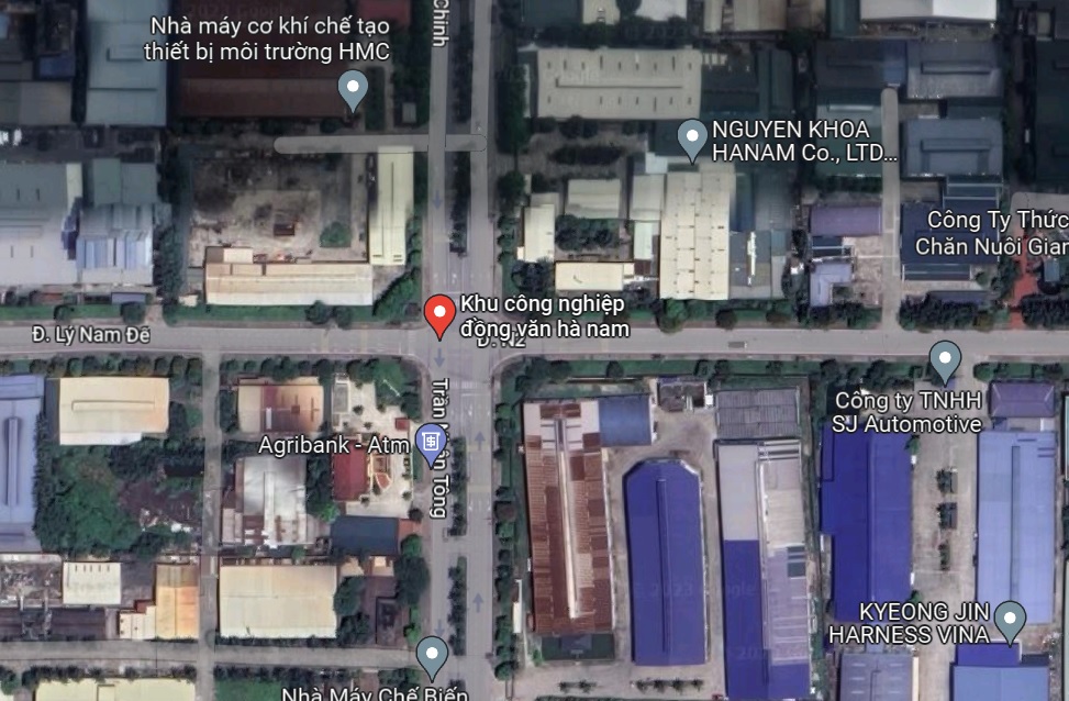 Khu công nghiệp Đồng Văn (Thị xã Duy Tiên, tỉnh Hà Nam) nhìn từ Google Maps. Ảnh: Chụp màn hình.