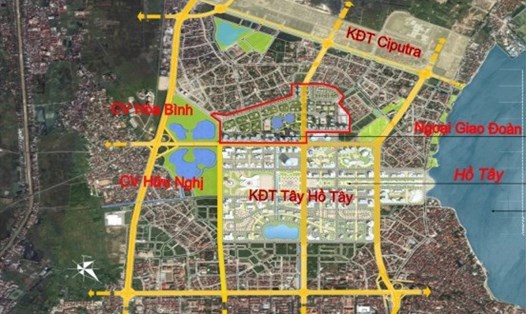 Điều chỉnh cục bộ quy hoạch chi tiết Khu đô thị Tây Hồ Tây. Ảnh: Hanoi.gov