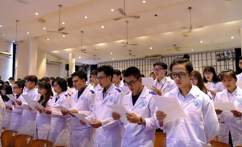 Sinh viên trường Đại học Y dược TPHCM. Ảnh: UMP
