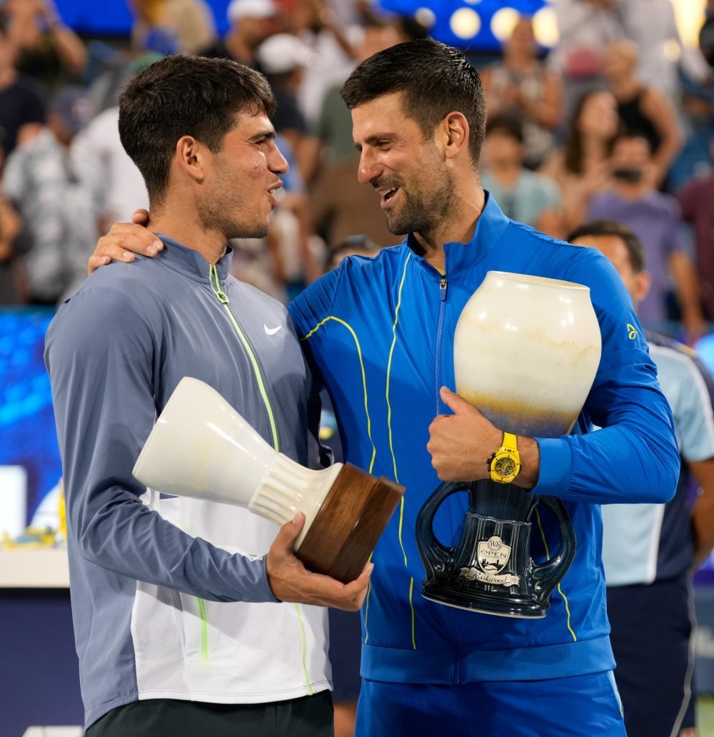 Sẽ phải mất khá nhiều năm để Alcaraz vượt Novak Djokovic về tiền thưởng. Ảnh: ATP