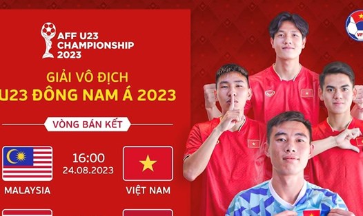 U23 Việt Nam gặp U23 Malaysia tại bán kết giải U23 Đông Nam Á 2023. Ảnh: VFF