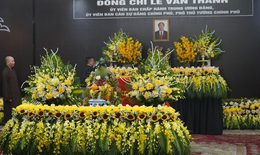 Lễ tang Phó Thủ tướng Lê Văn Thành được tổ chức trọng thể tại Trung tâm Hội nghị TP Hải Phòng. Ảnh: Mai Dung
