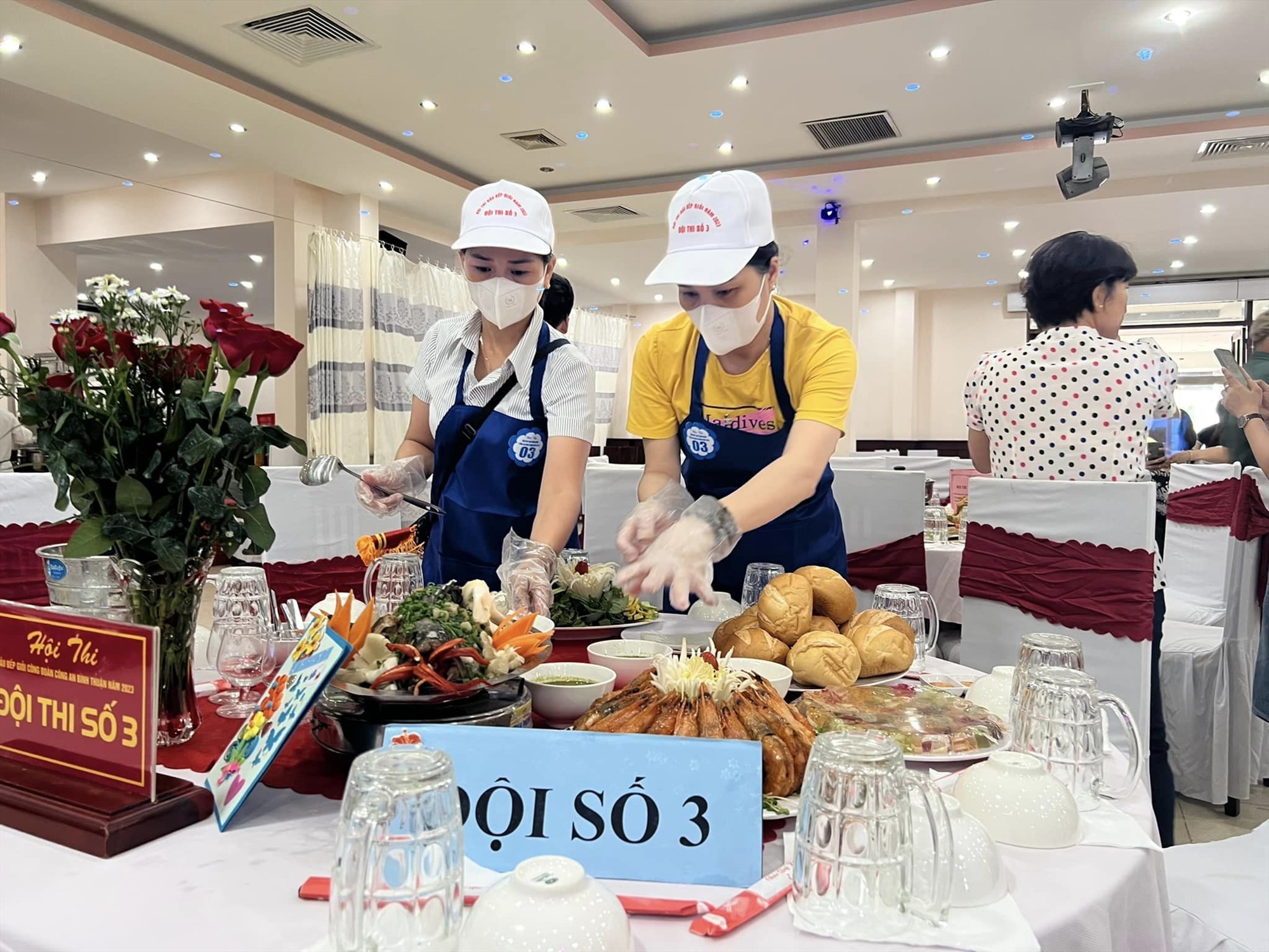 Tổ chức hội thi Đầu bếp giỏi Công an tỉnh Bình Thuận 2023. Ảnh: Duy Tuấn