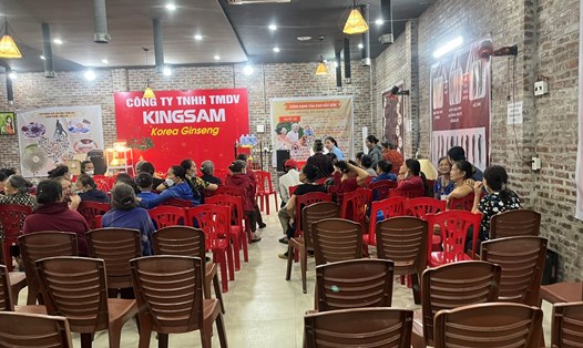 Cận cảnh một buổi "hội thảo" do Công ty TNHH Kingsam Nghi Xuân tổ chức. Ảnh: Hải Đăng