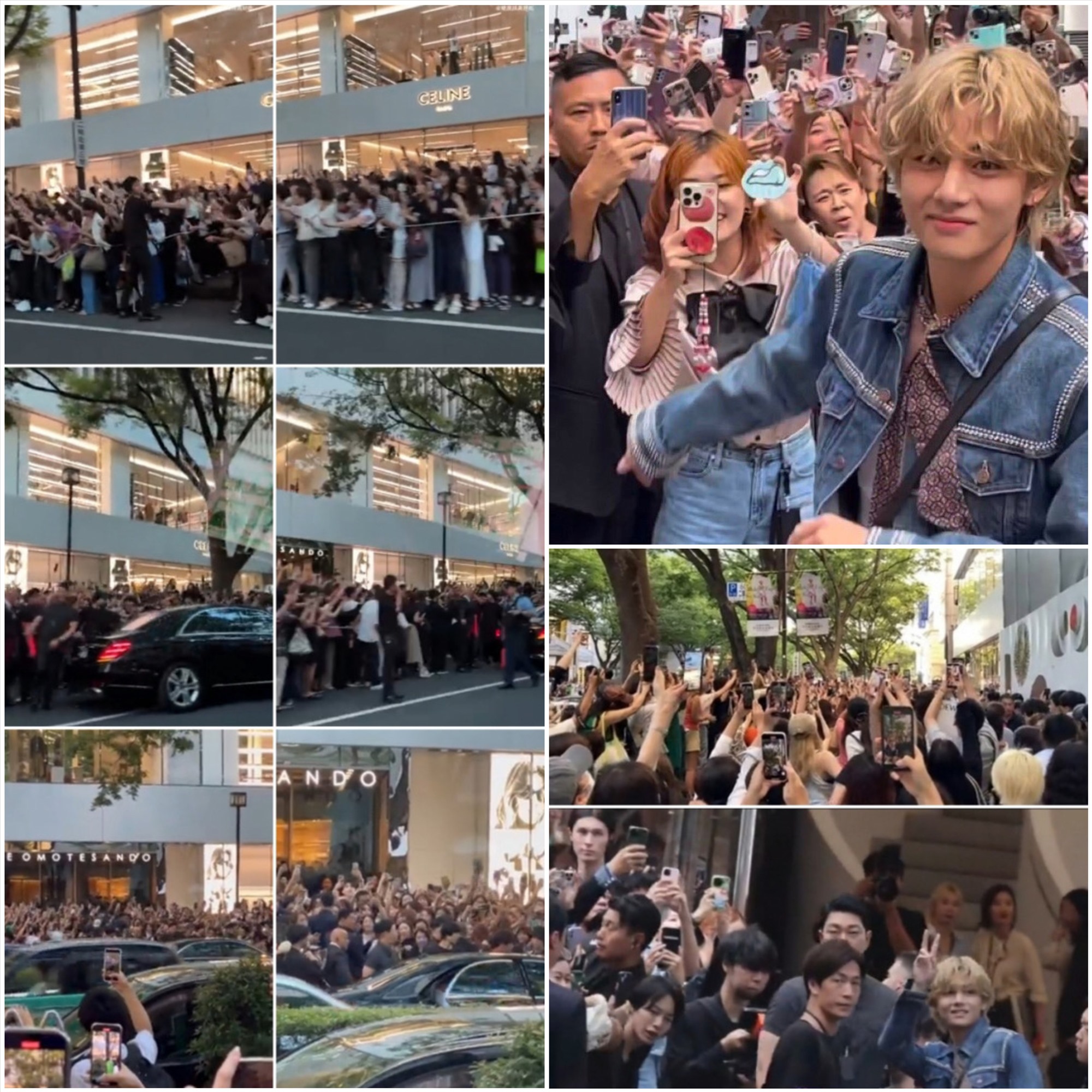 Đám đông người hâm mộ chào đón V BTS tại sự kiện. Ảnh: Star News