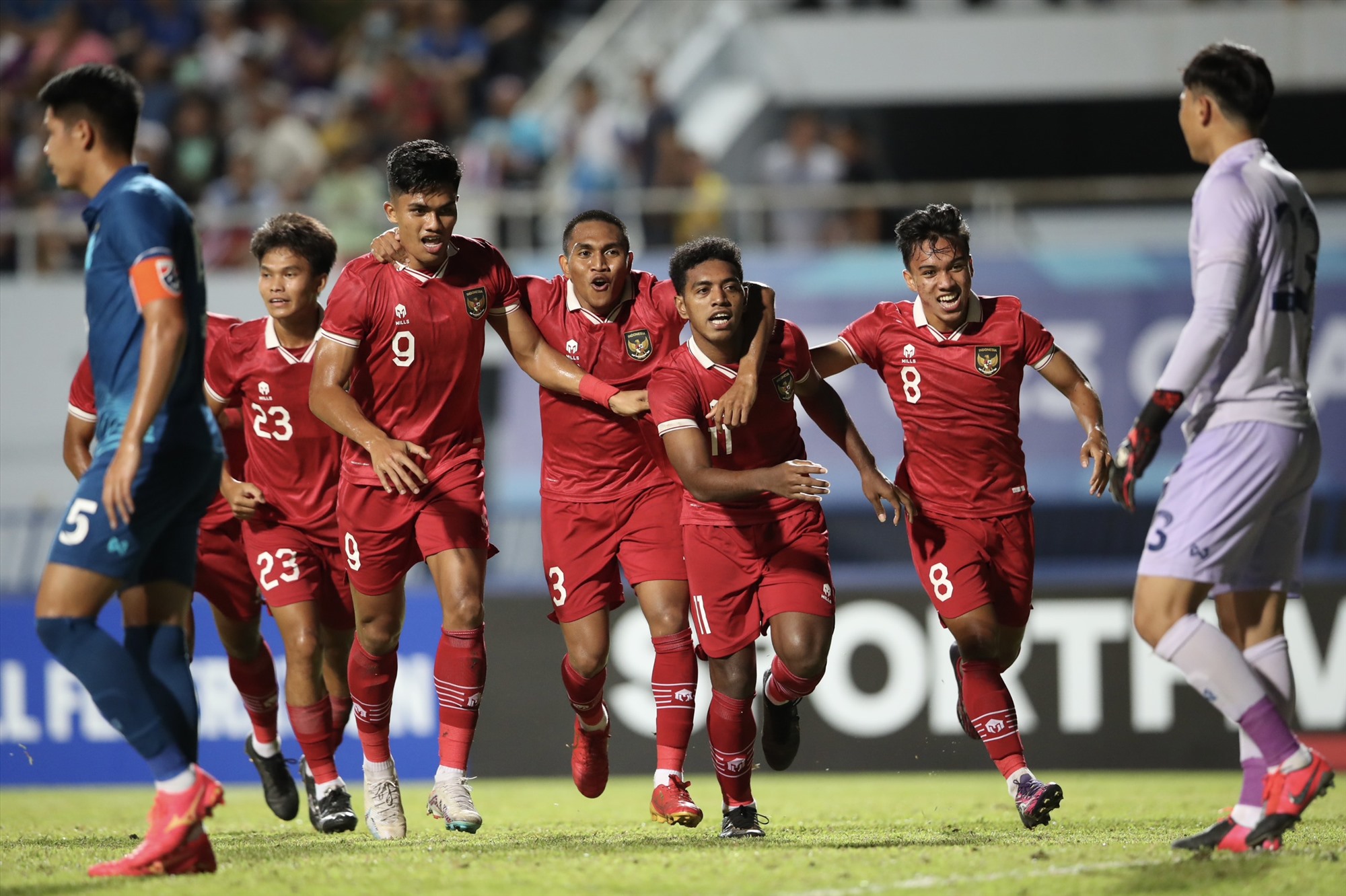 U23 Indonesia giành chiến thắng 3-1 trước U23 Thái Lan. Ảnh: Lâm Thoả