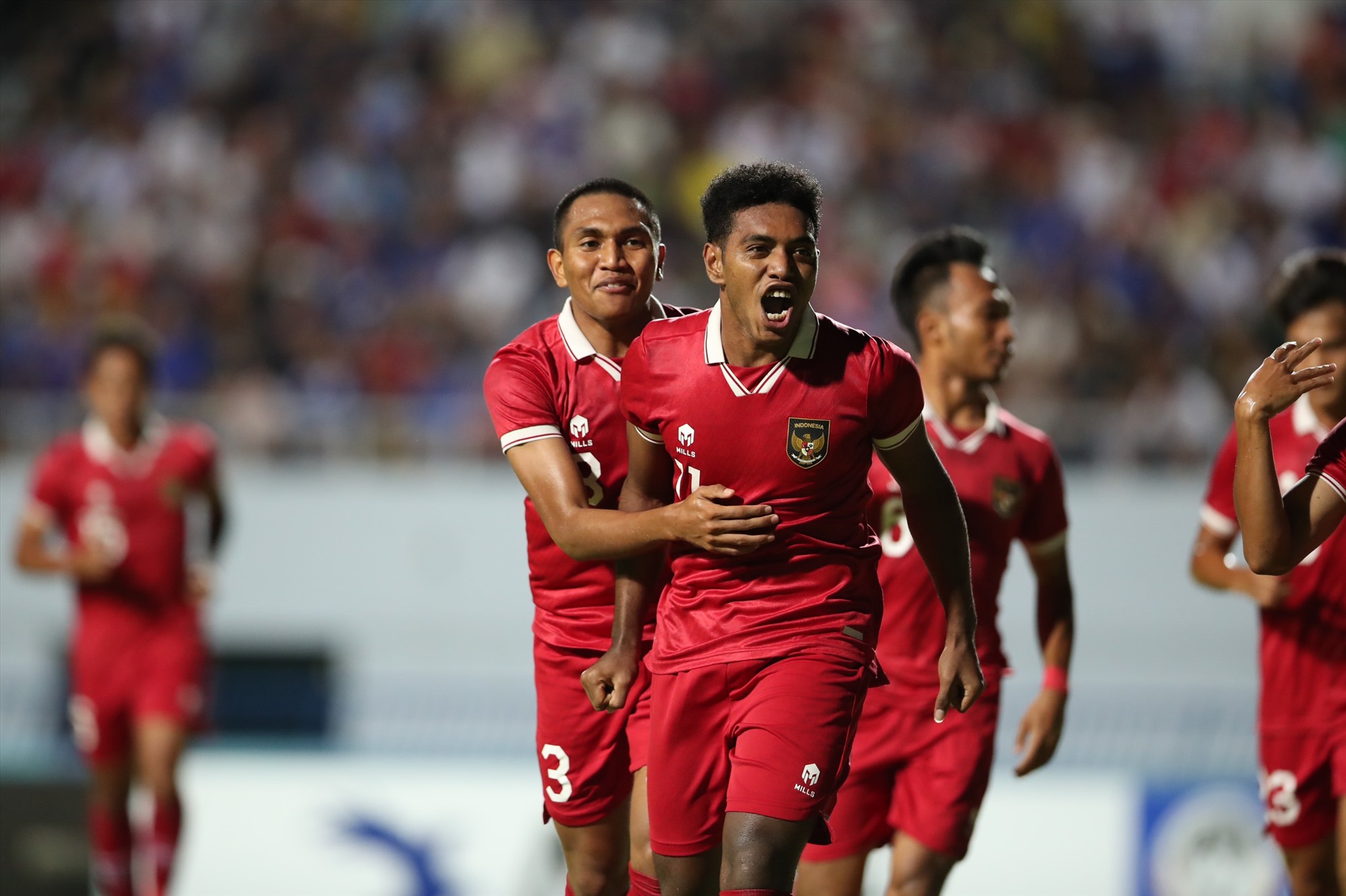 U23 Indonesia có bàn mở tỉ số ở phút thứ 8. Ảnh: Lâm Thoả
