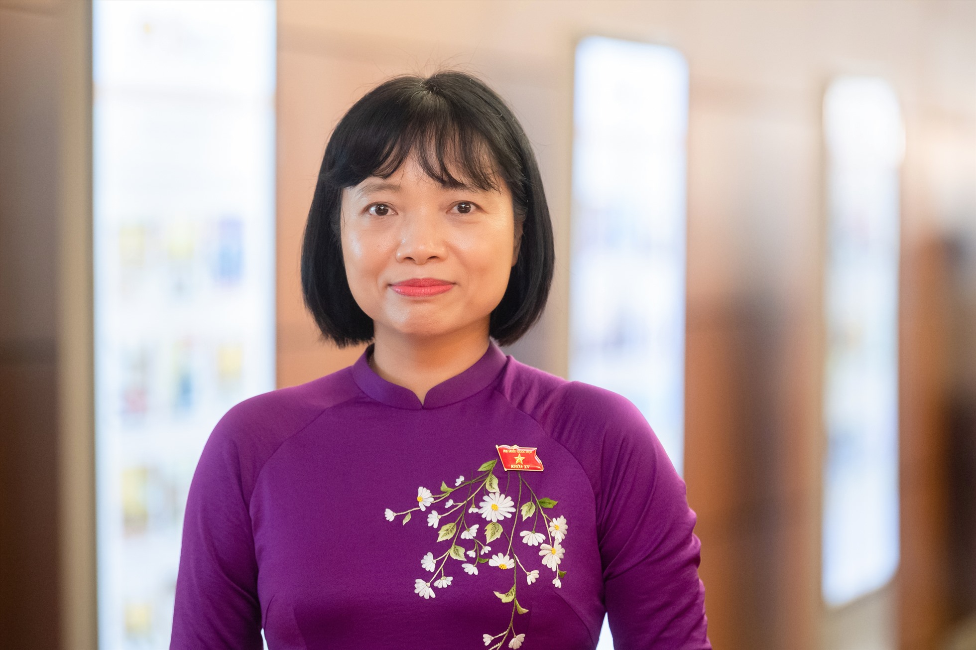 Đại biểu Nguyễn Thị Việt Nga - Phó Trưởng Đoàn chuyên trách Đoàn Đại biểu Quốc hội (ĐBQH) tỉnh Hải Dương. Ảnh: Trần Vương
