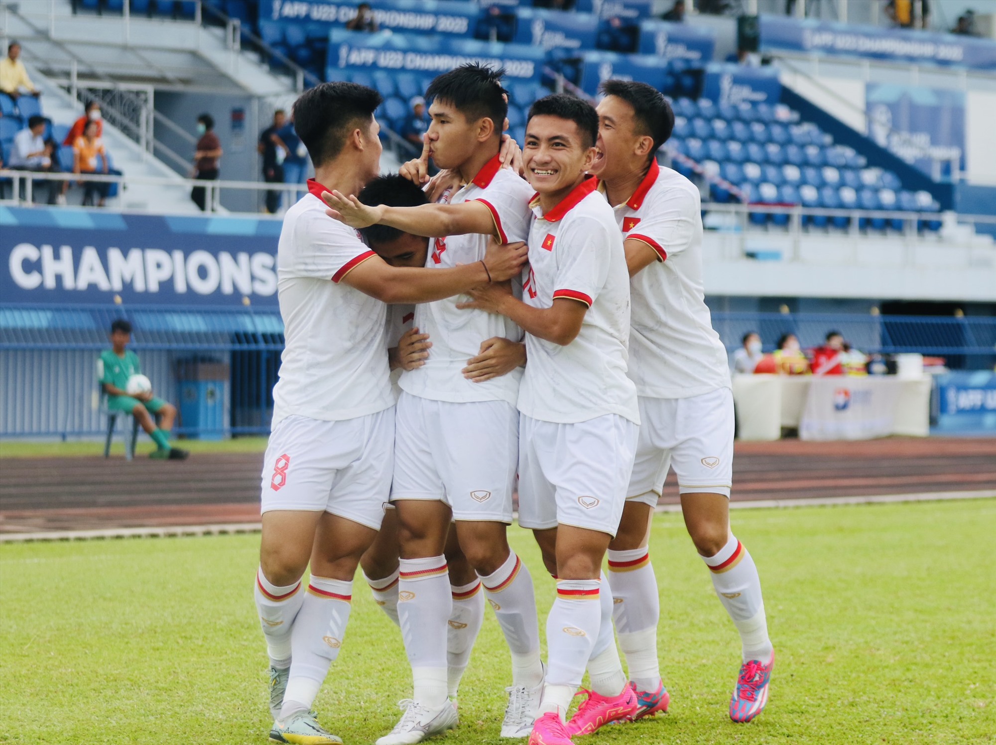 U23 Việt Nam tiến vào trận chung kết gặp U23 Indonesia. Ảnh: Lâm Thoả
