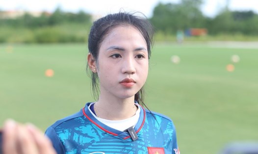 Hậu vệ Trần Thị Duyên là một trong những gương mặt trẻ được huấn luyện viên Mai Đức Chung triệu tập, chuẩn bị cho ASIAD 19. Ảnh: VFF
