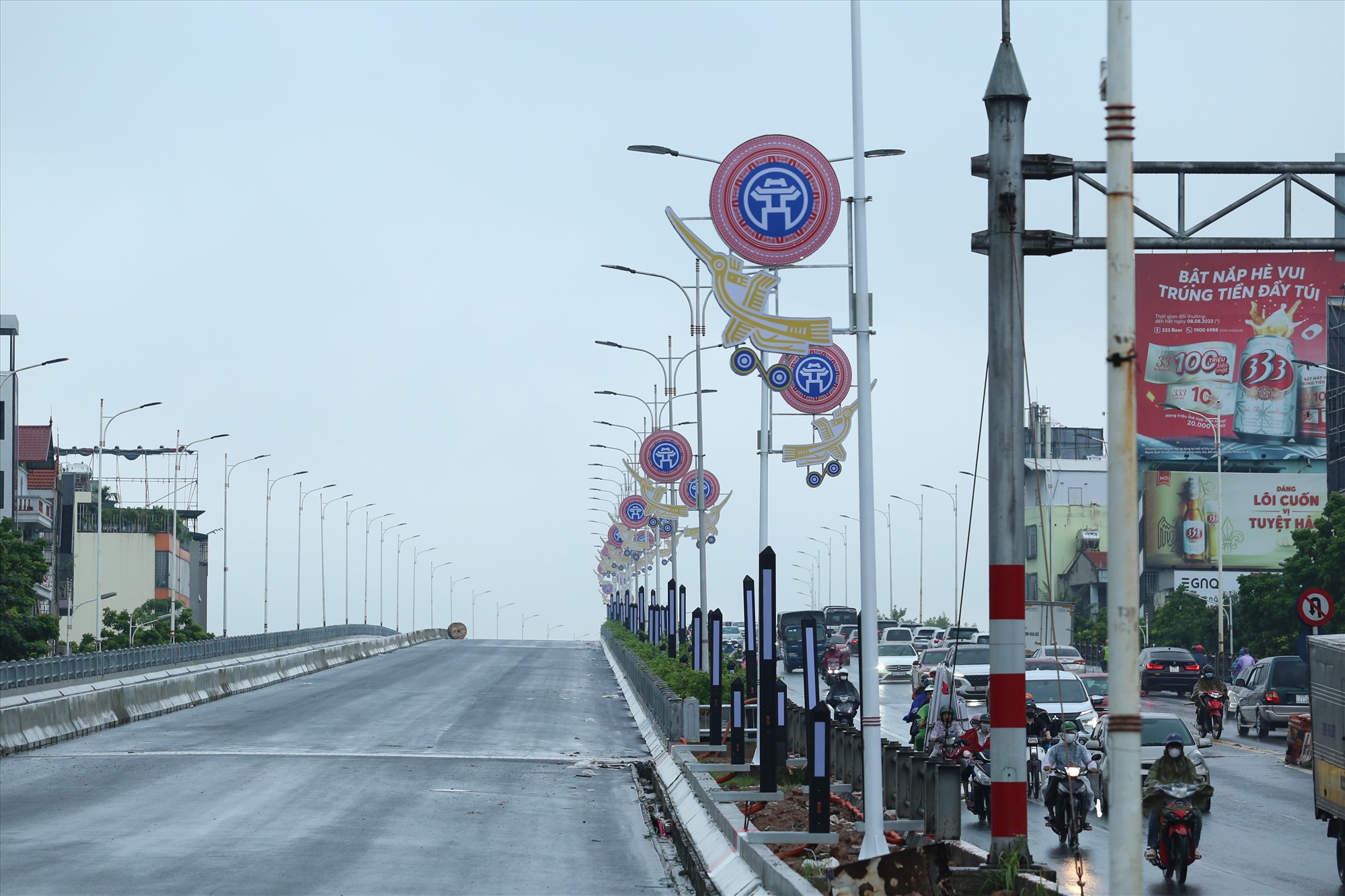 Cầu Vĩnh Tuy 2 chuẩn bị thông xe dip Quốc khánh 2.9. Ảnh: Vĩnh Hoàng