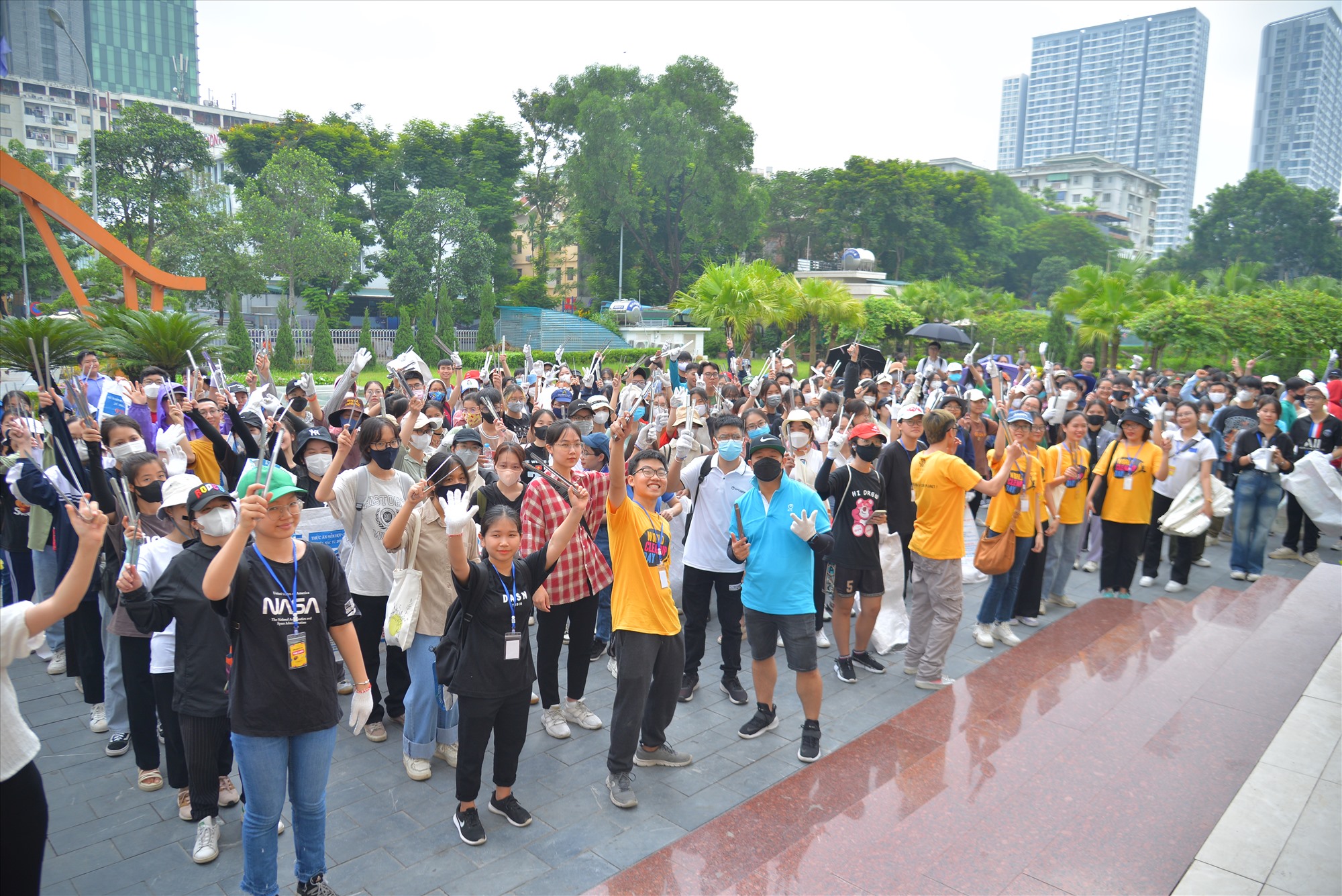 Chiến dịch World Cleanup Day 2023 lần thứ 5 được tổ chức tại Hà Nội. Ảnh: Ban tổ chức 