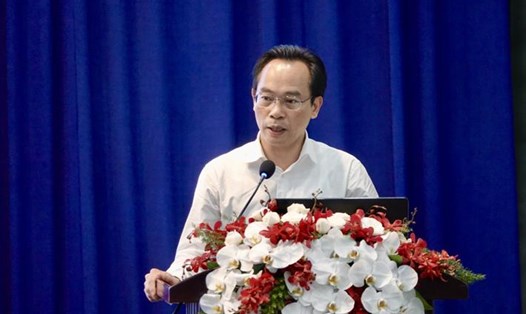 Thứ trưởng Hoàng Minh Sơn phát biểu chỉ đạo tại hội nghị. Ảnh: Bộ GDĐT