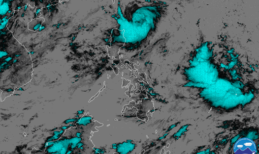 Bão Saola và bão Damrey ngày 27.8.2023. Ảnh: RAMMB/ NOAA