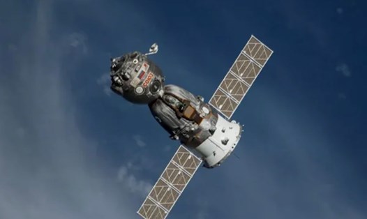 Tàu vũ trụ Soyuz TMA-12M được nhìn thấy khi nó khởi hành từ Trạm vũ trụ quốc tế ISS vào năm 2014. Ảnh: NASA