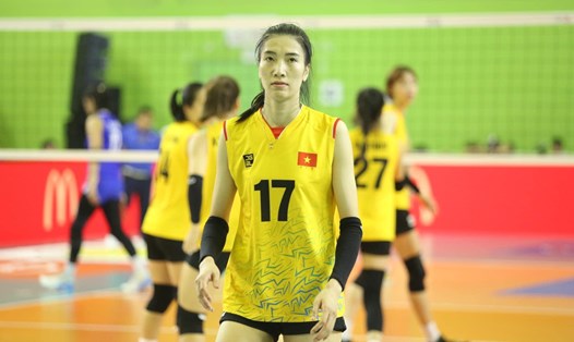 Tuyển thủ Đoàn Thị Xuân của đội tuyển bóng chuyền nữ Việt Nam. Ảnh: VFV