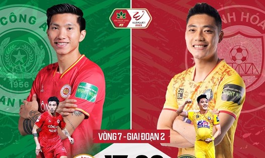 Câu lạc bộ Công an Hà Nội chạm trán Hà Nội FC tại V.League 2023. Ảnh: FPT Play