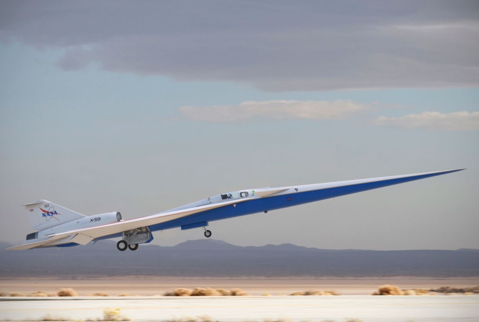 Máy bay siêu thanh X-59 của NASA đã sẵn sàng bay thử nghiệm. Ảnh: Lockheed Martin